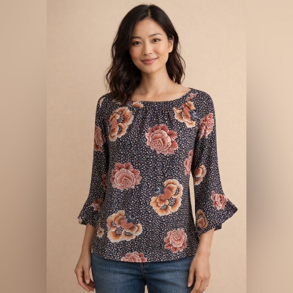 Floral shirt loft outlet womens size M